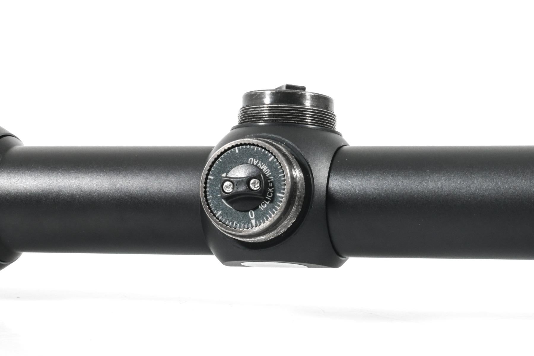 ELITE WULF Fireball 4-12x50 rifle scope with free dovetail mounts, featuring adjustable magnification and precision optics.