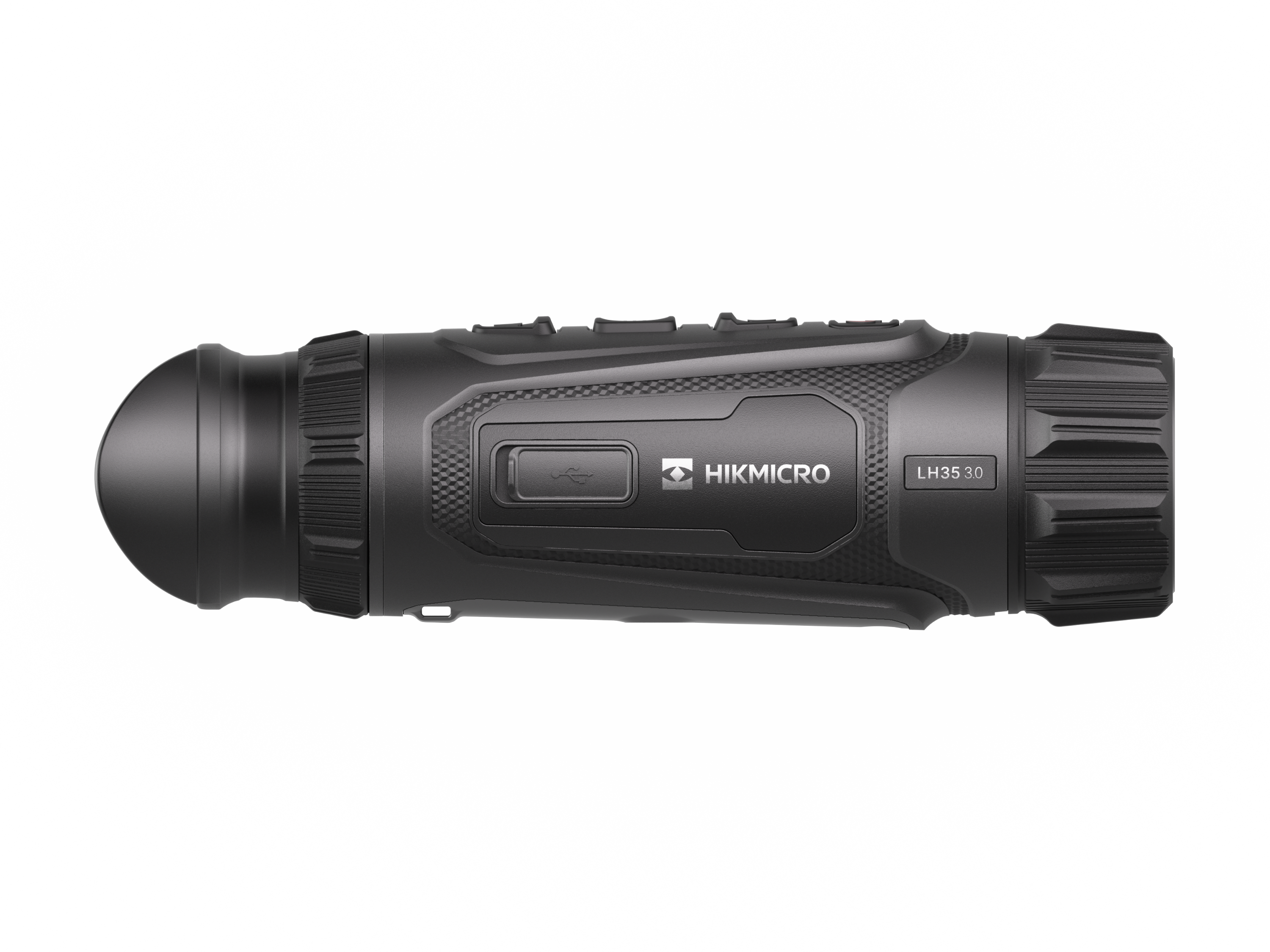 ELITE HIKMICRO Lynx 3.0 35mm thermal monocular with optics, showcasing the device's compact design and lens details.