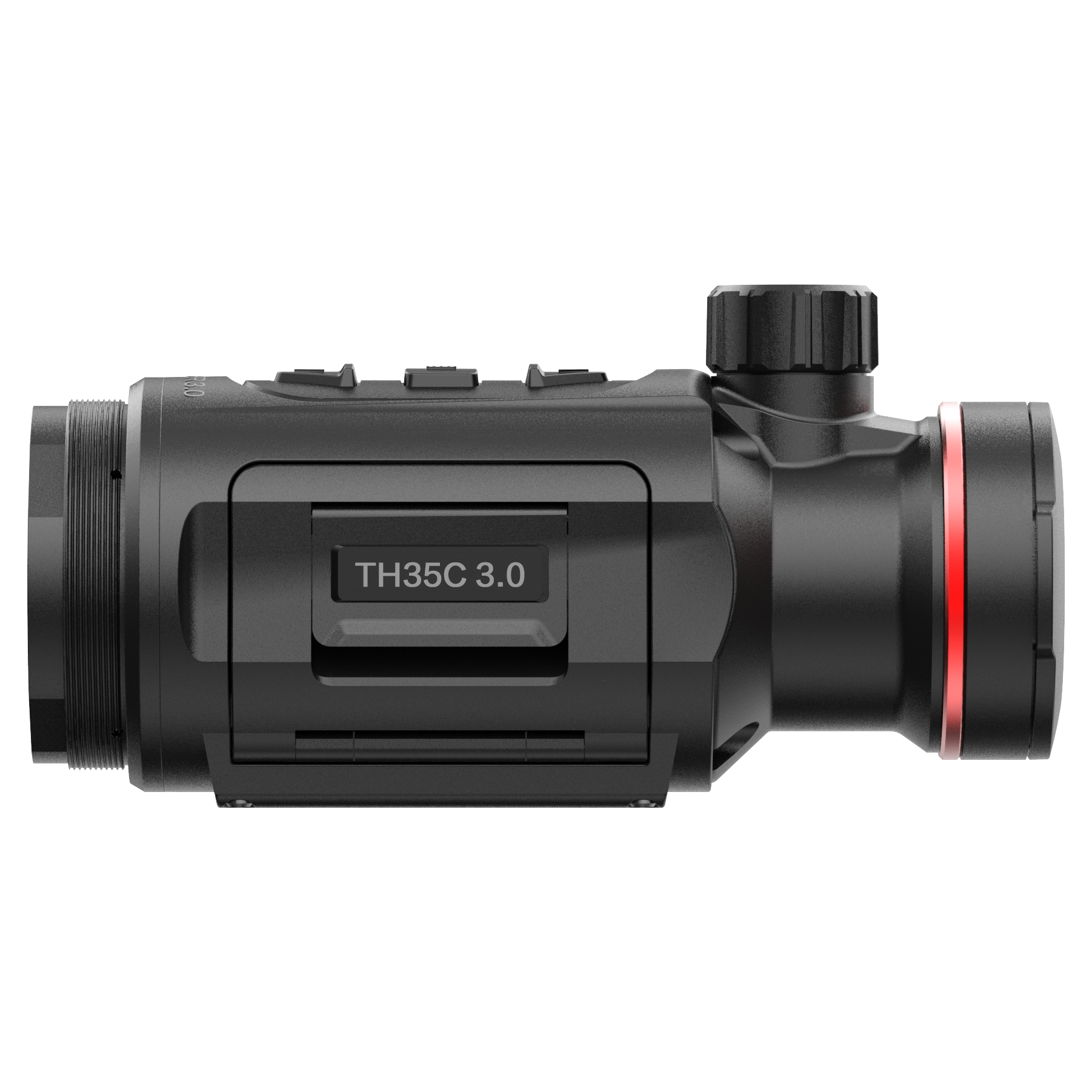 ELITE HIKMICRO Thunder 3.0 TH35C thermal front clip-on optics mounted on a firearm for enhanced thermal imaging.