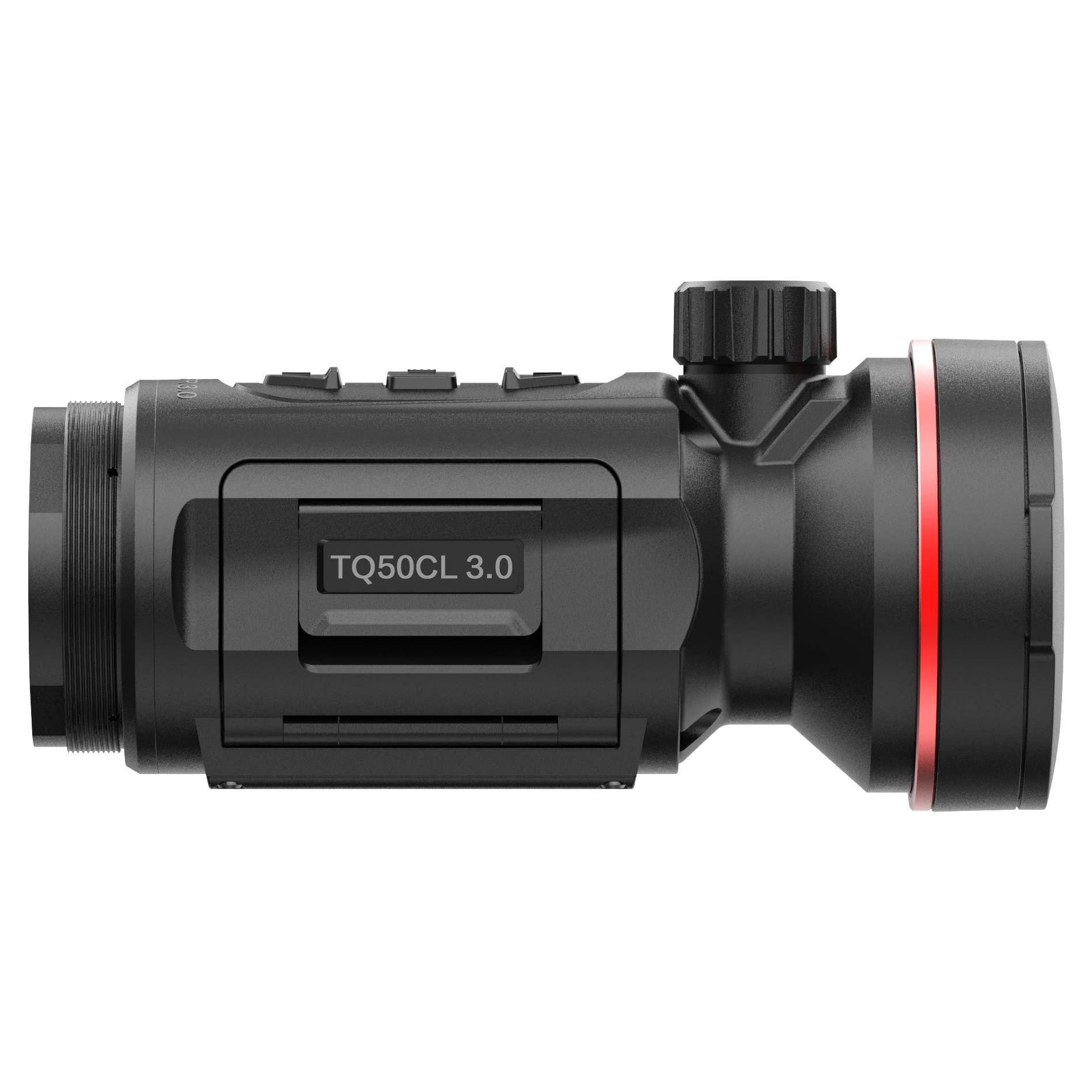 ELITE HIKMICRO Thunder 3.0 TQ50CL thermal front clip-on with laser rangefinder, compact optics device for thermal imaging.