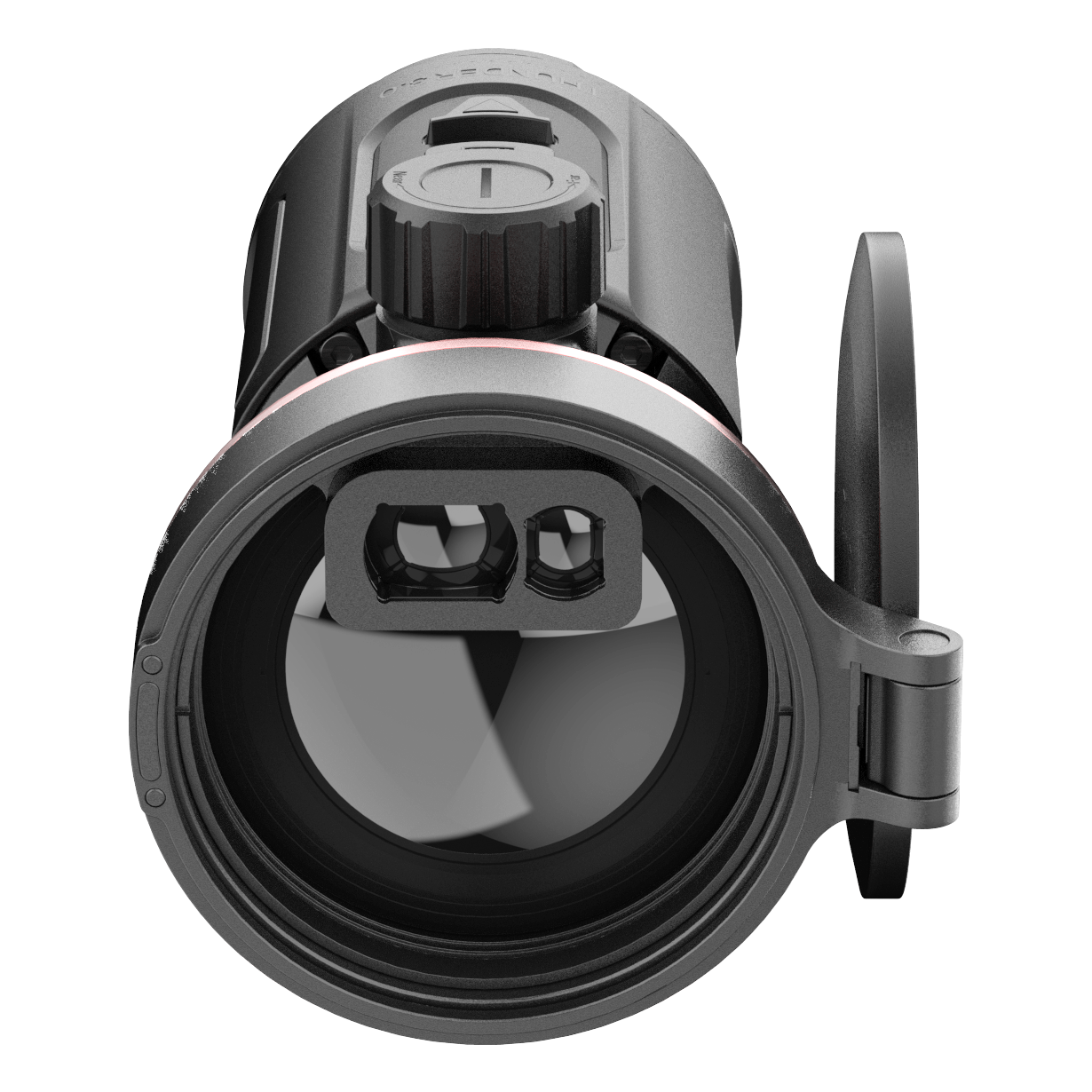 ELITE HIKMICRO Thunder 3.0 TQ50CL thermal front clip-on with laser rangefinder, compact optics device for enhanced thermal imaging.