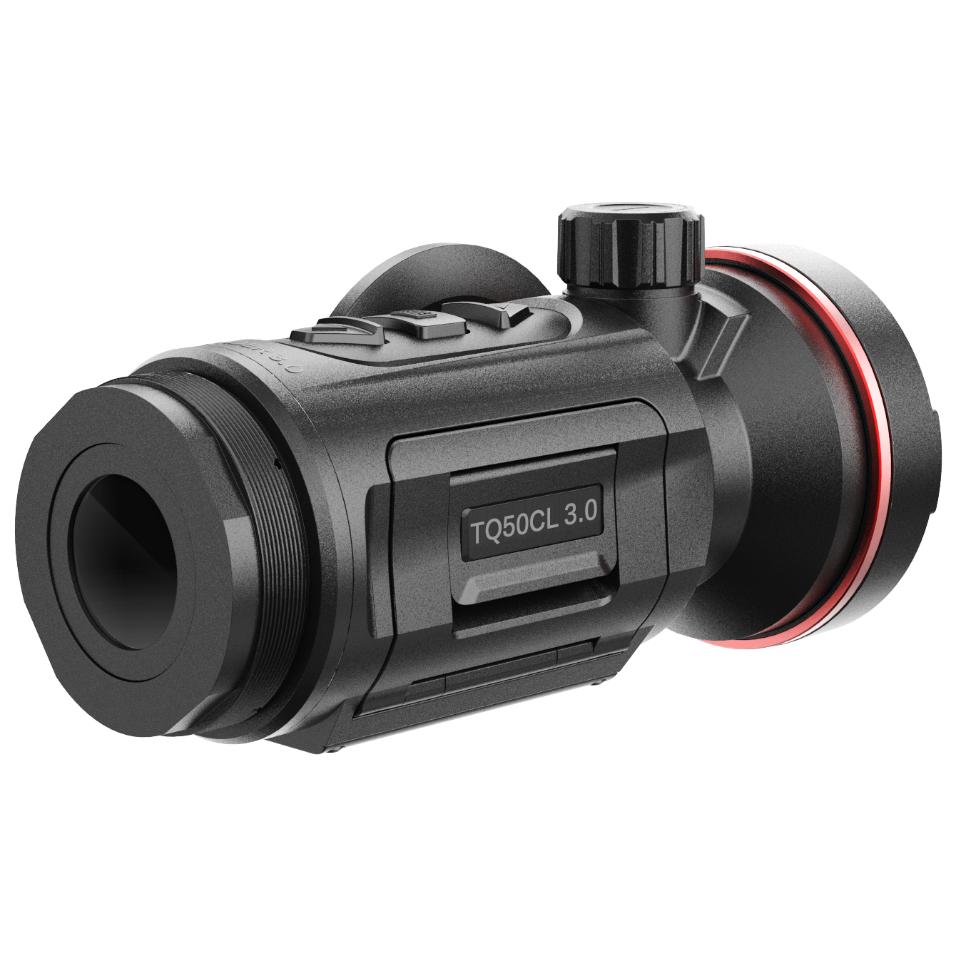 ELITE HIKMICRO Thunder 3.0 TQ50CL thermal front clip-on with laser rangefinder, compact optics device for thermal imaging.