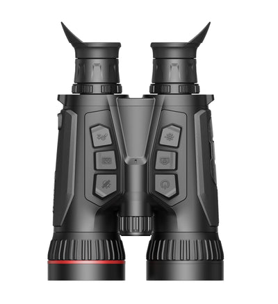 ELITE HIKMICRO Habrok Pro 1280px thermal binocular with 60mm lens, 4K optical camera, and laser rangefinder for night vision.