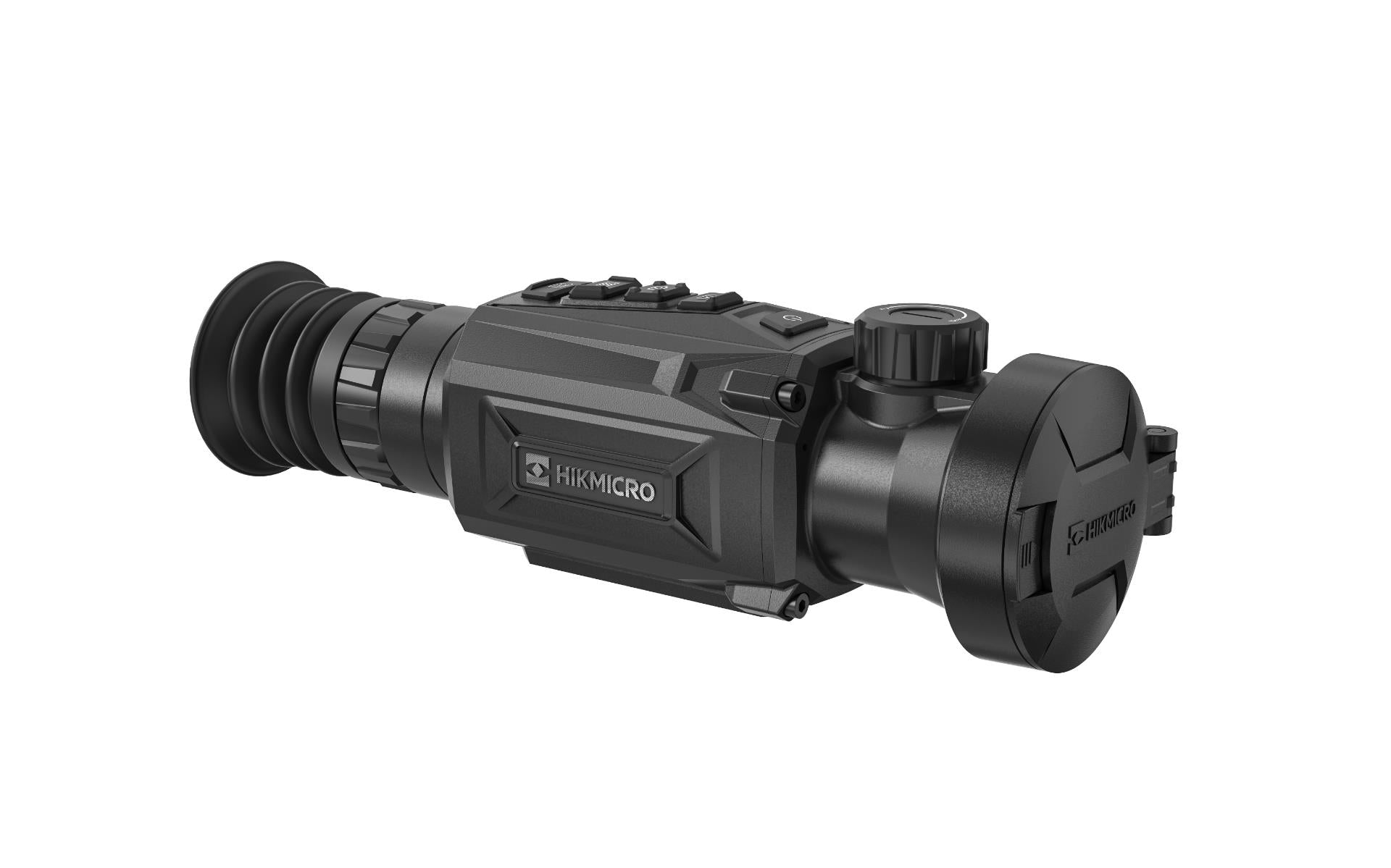 ELITE HIKMICRO Thunder 2.0 Pro TQ50 thermal weapon scope with 2.6x zoom, 50mm lens, 640x512 resolution, 20mK, on rail.