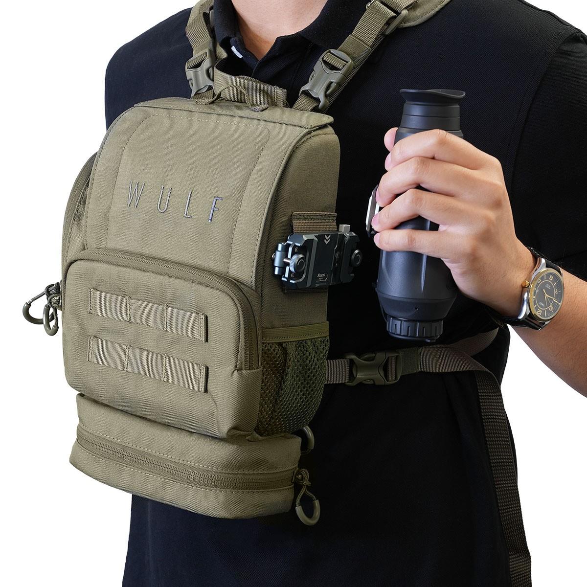 ELITE WULF Guardian binocular harness with quick detach thermal system, designed for scopes and night vision equipment.