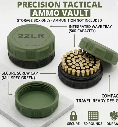22LR Ammunition Storage Box 50 Rounds