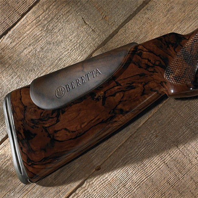 Black GMK Beretta Gel-Tex cheek protector with 6mm thickness, designed for comfortable gunstock fit and recoil absorption.