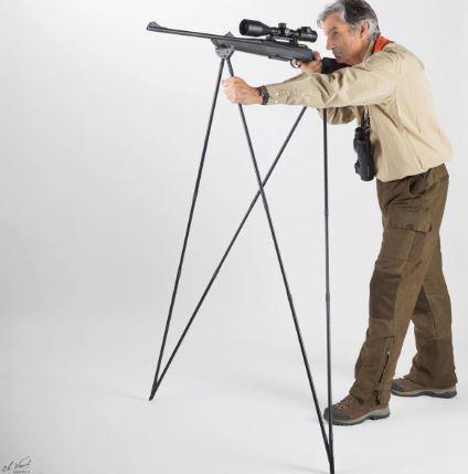 GMK Bush Essential Shooting Sticks Carbon for stable firearm support, featuring lightweight, durable carbon construction.