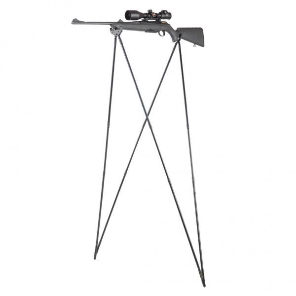 GMK Bush Stick adjustable rifle rest with padded support and adjustable height for steady aiming during shooting.