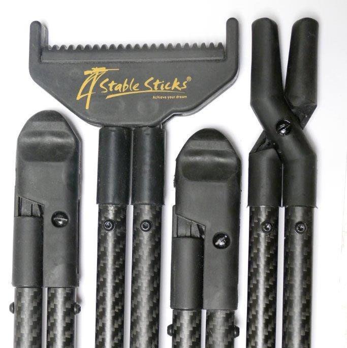 GMK Ultimate Carbon Fibre 4 Stable Shooting Sticks for steady support during hunting or shooting activities