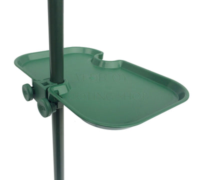 GMS Hide Pole Tray Table with wood finish and sturdy design, ideal for use as a convenient tray or small table.