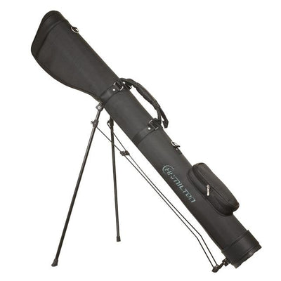 Hamilton Slip Stand for clay pigeon shooting, green shotgun slip stand with integrated legs, designed for stability and easy setup.