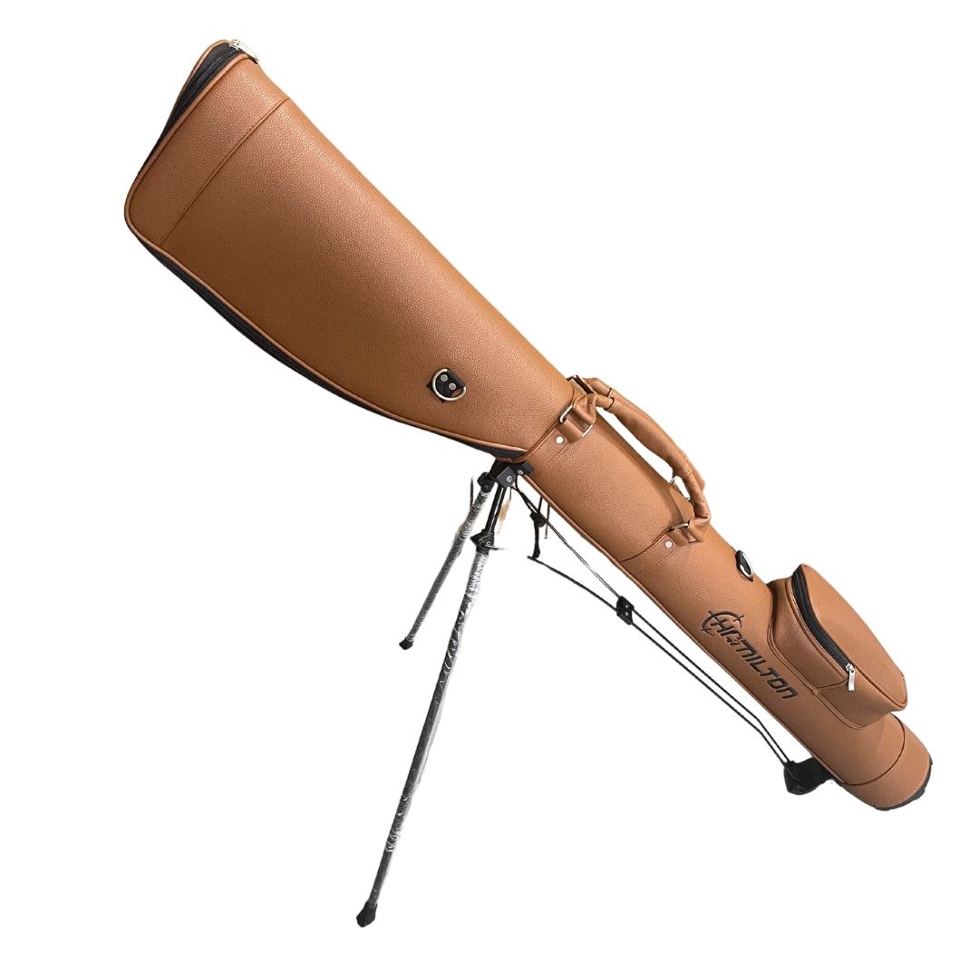 Hamilton Slip Stand for clay pigeon shooting, green shotgun slip stand with integrated legs, sturdy design for clay target shooting.