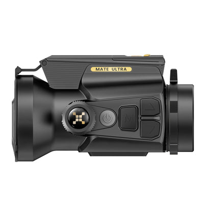 Hawke NocPix MATE Ultra S60R thermal clip-on attachment with 1280x1024 resolution and <15mK thermal sensitivity.