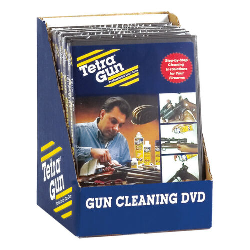 Highland Tetra Gun "Tips from the Pros" gun care DVD showing firearms maintenance techniques and expert advice.