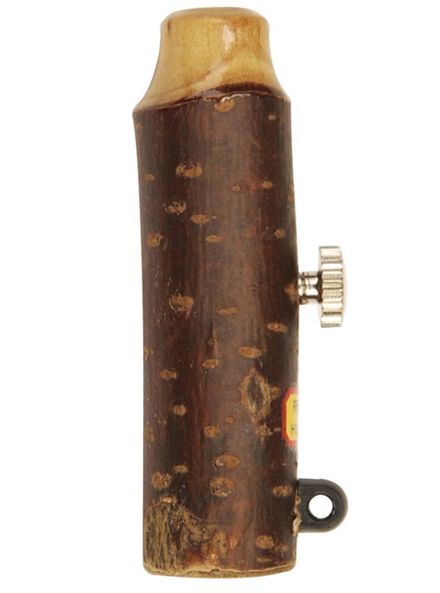 Cherrywood Roe Deer Call by Hubertus & Buttolo, a manual deer call with a natural wood finish for realistic roe deer sounds.