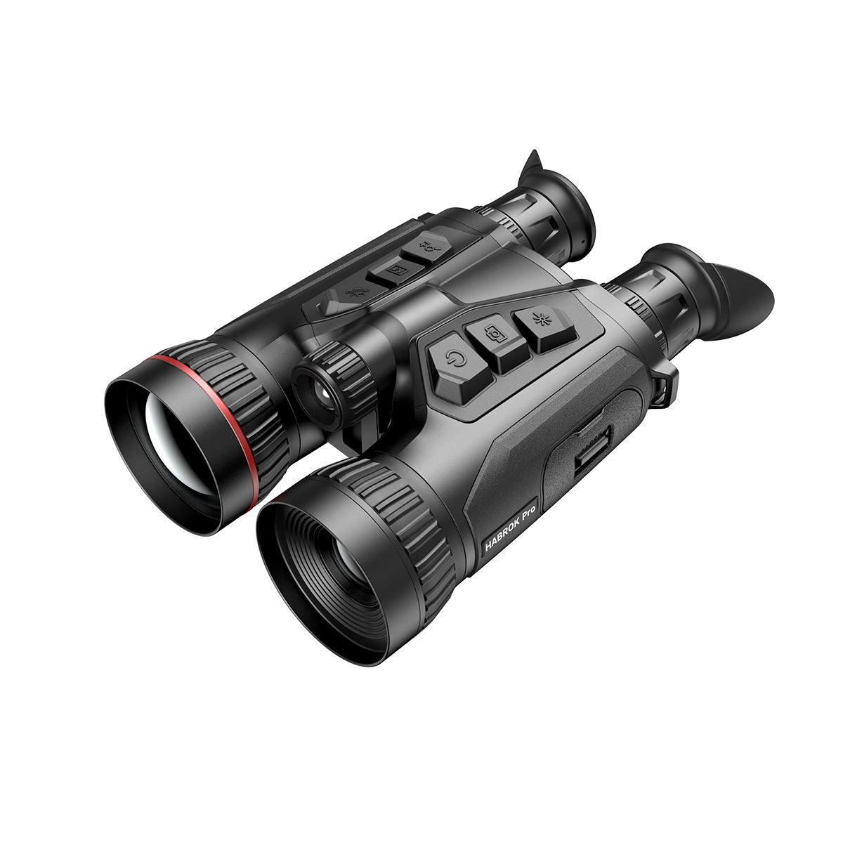 Digital night vision binoculars on a white background