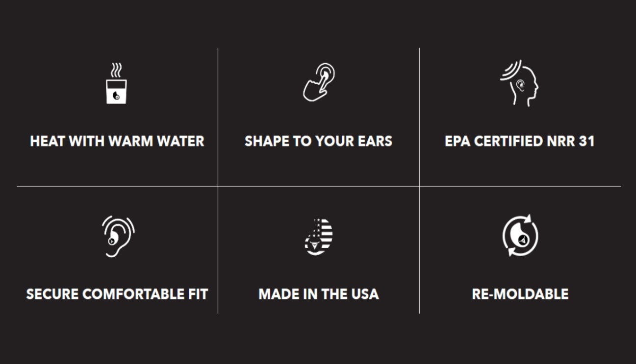 Decibullz custom moulded ear defender plugs