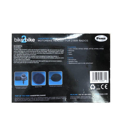 MOTORBIKE HEADSET HANDSFREE SYSTEM FOR TWO-WAY RADIOS