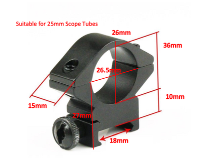 RIFLE SCOPE MOUNT 25MM OR 30MM