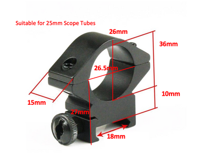 RIFLE SCOPE MOUNT 25MM OR 30MM