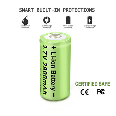 4 X CR123 RECHARGEABLE BATTERIES