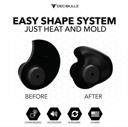 DECIBULLZ CUSTOM MOULDED SURVEILLANCE EARPIECES