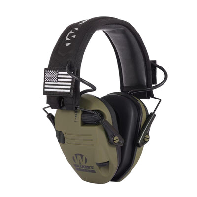 WALKERS GREEN SHOOTING EAR PROTECTION SAFETY ELECTRONIC EARMUFFS