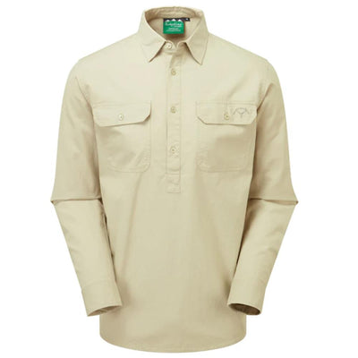 RIDGELINE MENS YARD PLACKET SHIRT BEECH 2XL