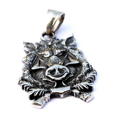 WILD BOAR PENDANT AND CHAIN