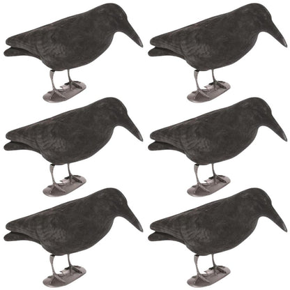 Jack Pyke Flocked Full Body Crow Decoy with Legs and Pegs – Realistic Corvid for Pigeon Shooting & Vermin Control