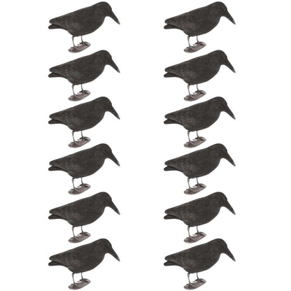 Jack Pyke Flocked Full Body Crow Decoy with Legs and Pegs – Realistic Corvid for Pigeon Shooting & Vermin Control
