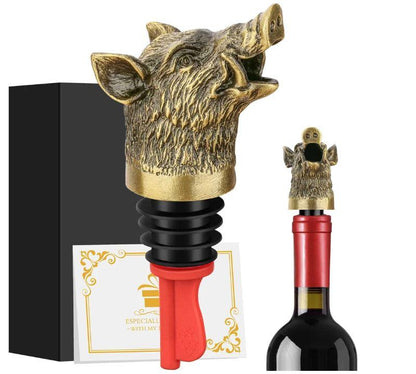 Wild Boar Head Wine Pourer & Stopper