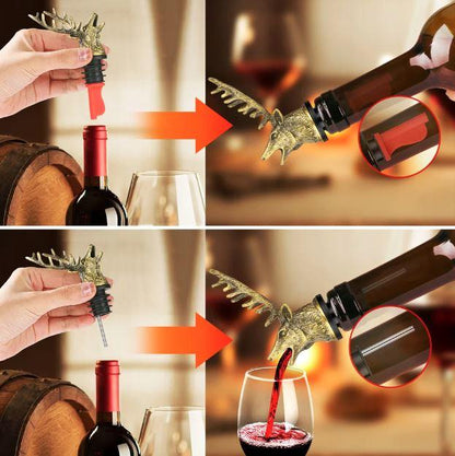 Deer Head Wine Pourer & Stopper