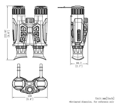 HIKMICRO Habrok 4K HE25L 25mm 940nm Multi-Spectrum LRF Thermal Binoculars