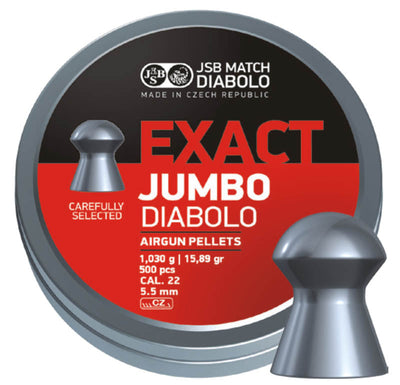 JSB JUMBO EXACT  .22 PELLETS 5.52 (25.89GR) 500 TIN