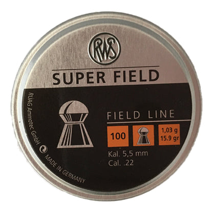 100 SUPERFIELD PELLETS .22 CAL