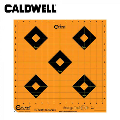 CALDWELL ORGANGE PEEL SIGHT-IN TARGET 16 INCH 5 SHEETS