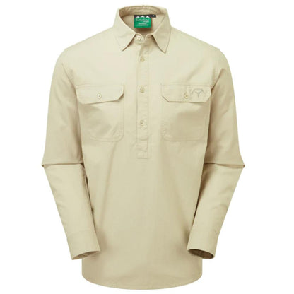 RIDGELINE MENS YARD PLACKET SHIRT BEECH 2XL