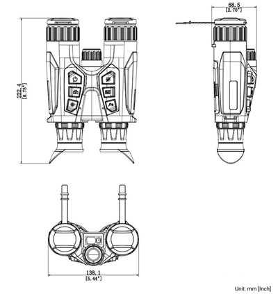 HIKMICRO Habrok 4K HQ35L Thermal Binocular LRF