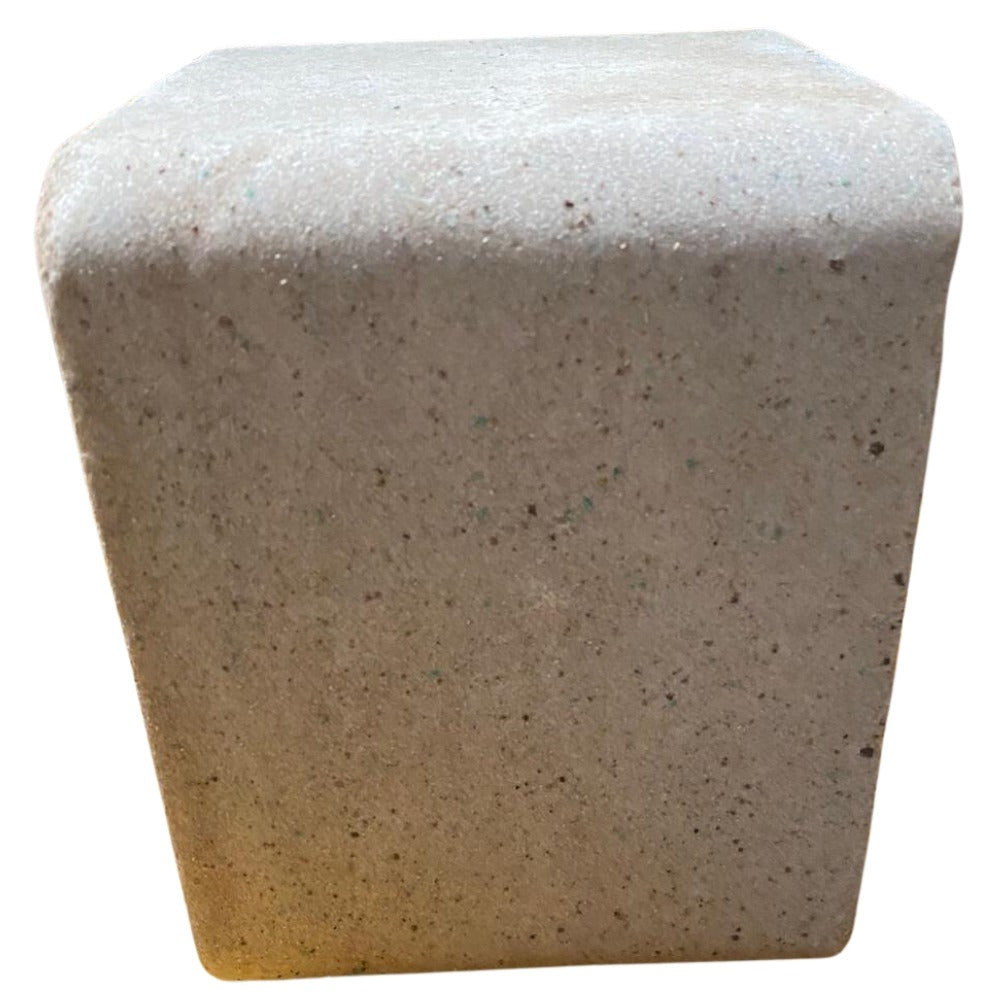 White salt lick cube by KNZ, 10kg size, for livestock mineral supplementation, shown in the image.
