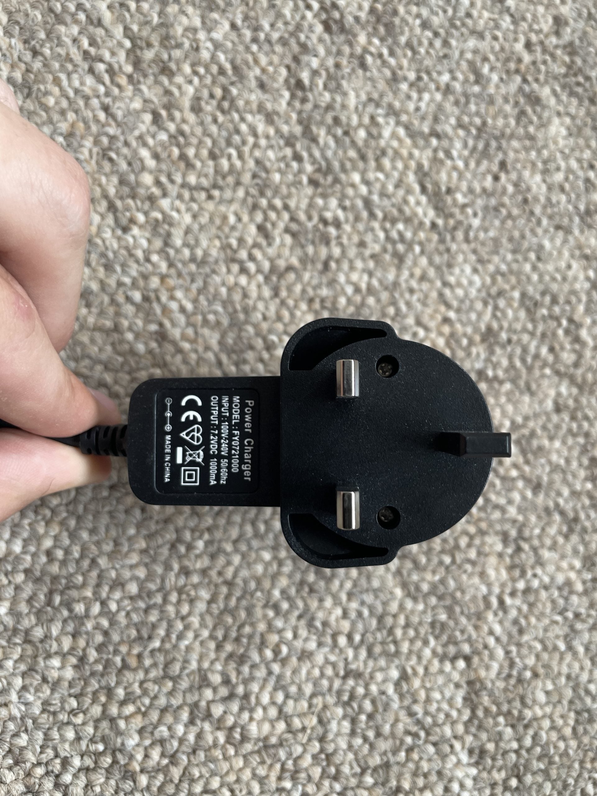 Monica 6V battery charger with crocodile clip connections for easy battery charging and maintenance.