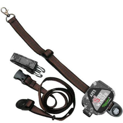 NAPIER Apex Sidewinder universal rifle sling adapter attached to a rifle for secure and adjustable firearm carrying.