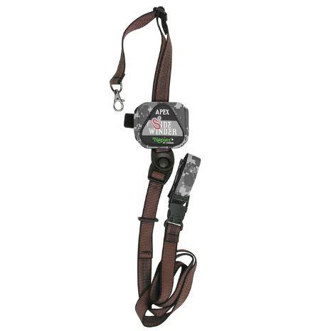 Napier Apex Sidewinder universal rifle sling adapter mounted on a rifle, showcasing its compact design and quick-attach features.