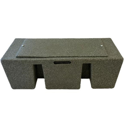 Quill legal stoat and vermin trap box, designed for humane pest control, with secure enclosed trap for stoats and vermin.