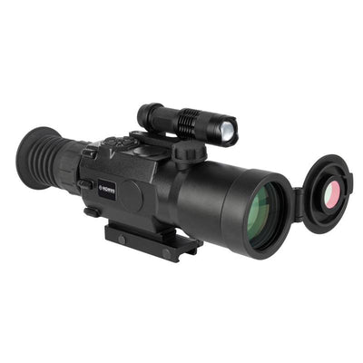 Range Konus Night Vision Rifle Scope Pro NV-2 3-9x50 with adjustable zoom and night vision capabilities for hunting or tactical use.