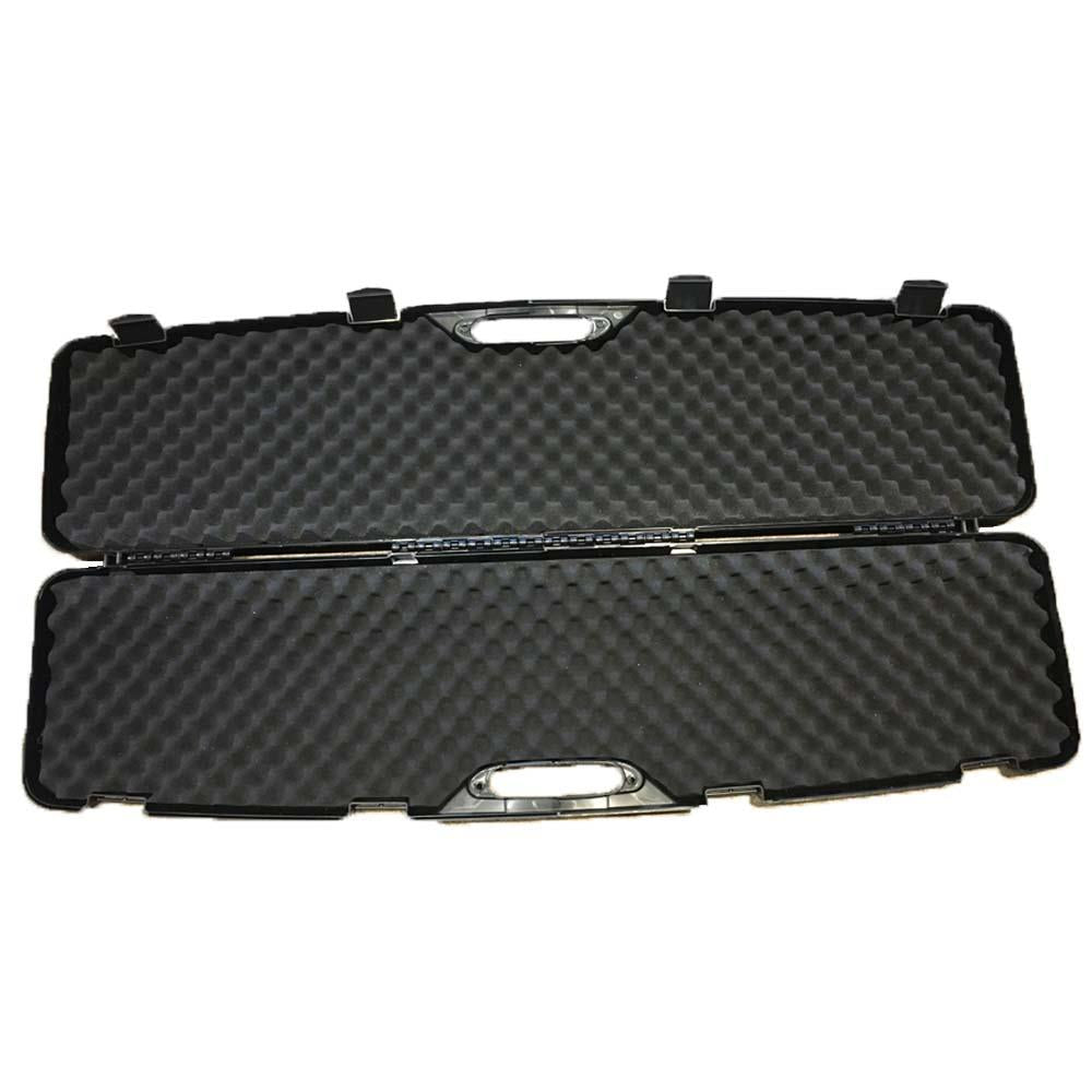 Range single rifle egg foamed-lined hard case with secure handle and protective interior, designed for firearm storage and transport.