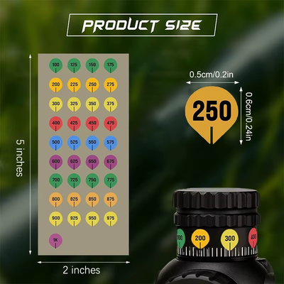 Rifle Scope Turret Long Range Shooting Stickers