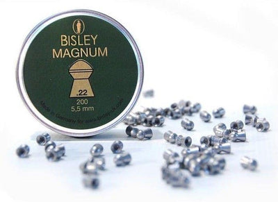 Rothery BISLEY Pellets 0.22 Magnum airgun pellets displayed in packaging, suitable for target shooting and hunting.