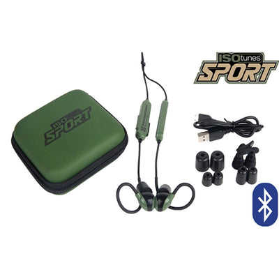 ROTHERY Advance Tactical Hearing Protection by ISOTunes Sport, black earplugs with adjustable noise-canceling features